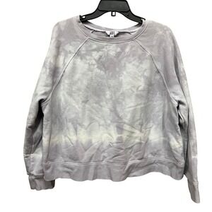 JoyLab Womens XXL Purple Tie Dye Raglan Crewneck Sweatshirt Pullover